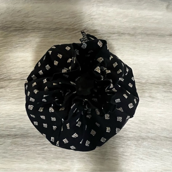 Vintage VERA BRADLEY Classic Black 2002 Ditty Bag Drawstring Plastic Lined Y2K - Picture 6 of 12